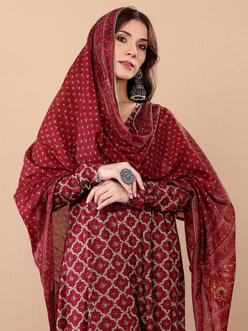 Fully Stiched Rayon Printed Kurti Pant Dupatta - Image 7