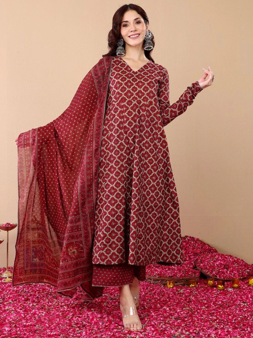 Fully Stiched Rayon Printed Kurti Pant Dupatta - Image 6
