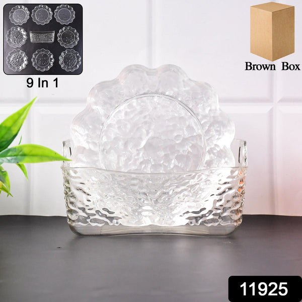 9 in 1 Plastic Bowl With Serving Tray / Plates Set - Image 9