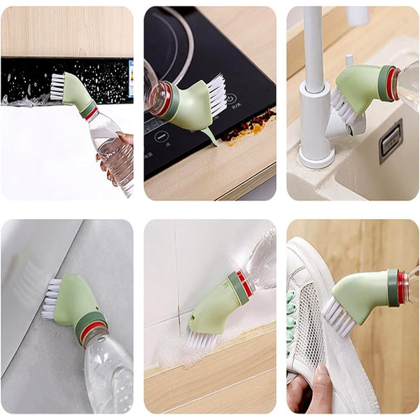Multipurpose Bottle-Connectable Cleaning Brush with Built-In Scraper (1 Pc) - Image 6