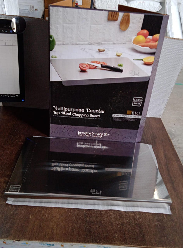 Premium Stainless Steel Anti-Bacterial Chopping Board for Kitchen (1 Pc) - Image 2