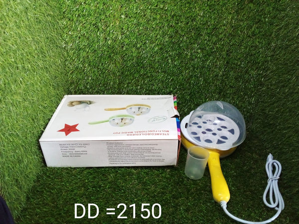 Multi functional Electric 2 in 1 Egg Frying Pan with Egg Boiler Machine Measuring Cup with Handle - Image 2