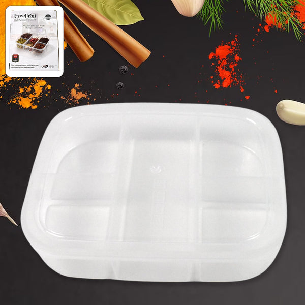 Plastic 5- Compartment Excellent container Reusable Lunch Box (1 Pc) - Image 4