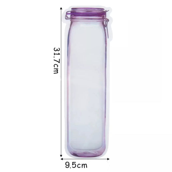 Food Storage Bag Bottles Shape Ziplock Bags Reusable (1 Pc / 500 ML) - Image 3