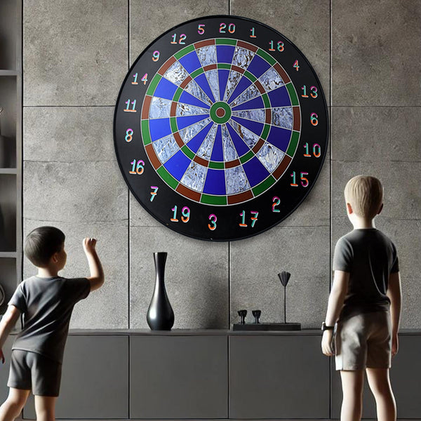 Magnetic Dart Board Game Set with 6 Soft-Tip Darts - Image 4