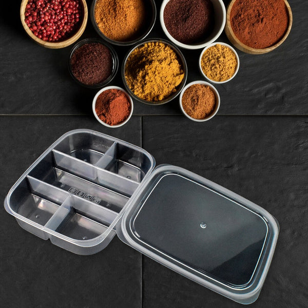 Plastic 5- Compartment Excellent container Reusable Lunch Box (1 Pc) - Image 5