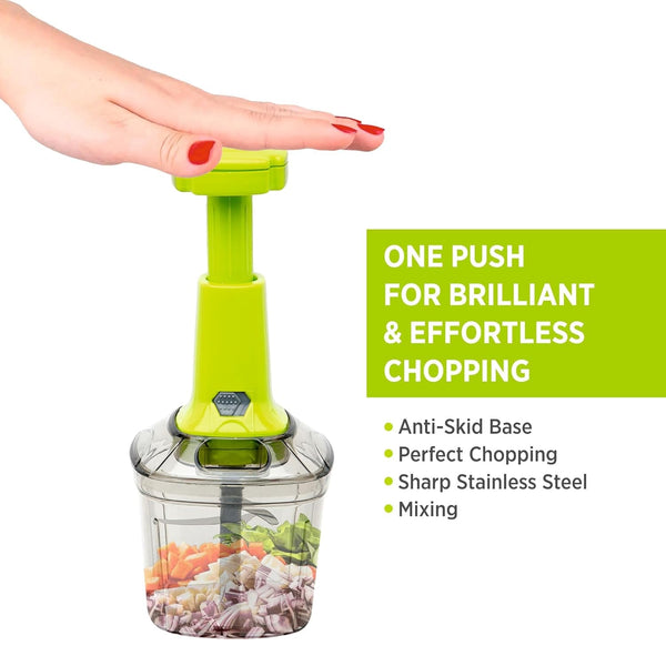 2in1 Press Vegetable Choppers for Kitchen (1100 ML) - Image 5