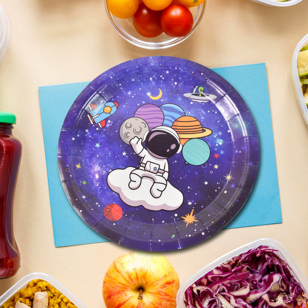 Round Plates Disposable Paper Plates Happy Birthday, Gift (10 Pcs Set / Mix Design) - Image 7