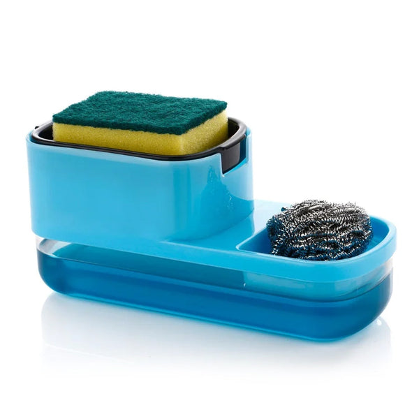 2 in 1 Plastic Dish Soap Liquid Dispenser Sponge Holder ,Sabudani (1 Set) - Image 7