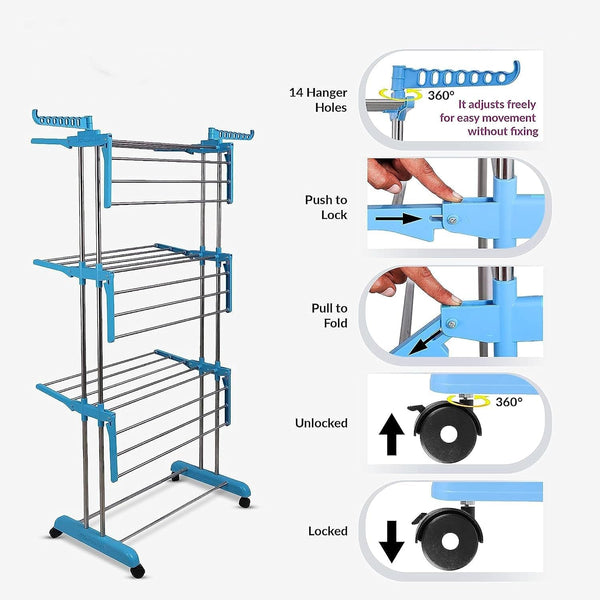 Stainless Steel Cloth Drying Stand - Image 9