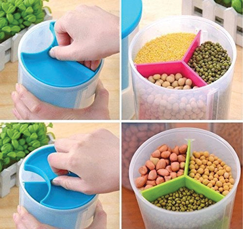 3 in 1 Transparent Air Tight Storage Dispenser Container - Image 3