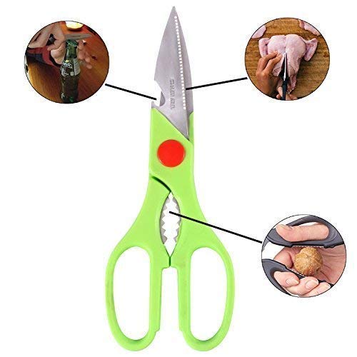 Multi-Function Kitchen Scissors for Veggies, Meat & Seafood with Bottle Opener - Image 6