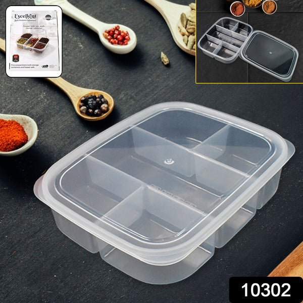 Plastic 5- Compartment Excellent container Reusable Lunch Box (1 Pc) - Image 3