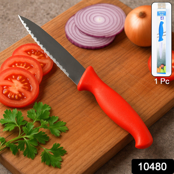 Stainless Steel Serrated Kitchen Knife (1 Pc) - Image 7