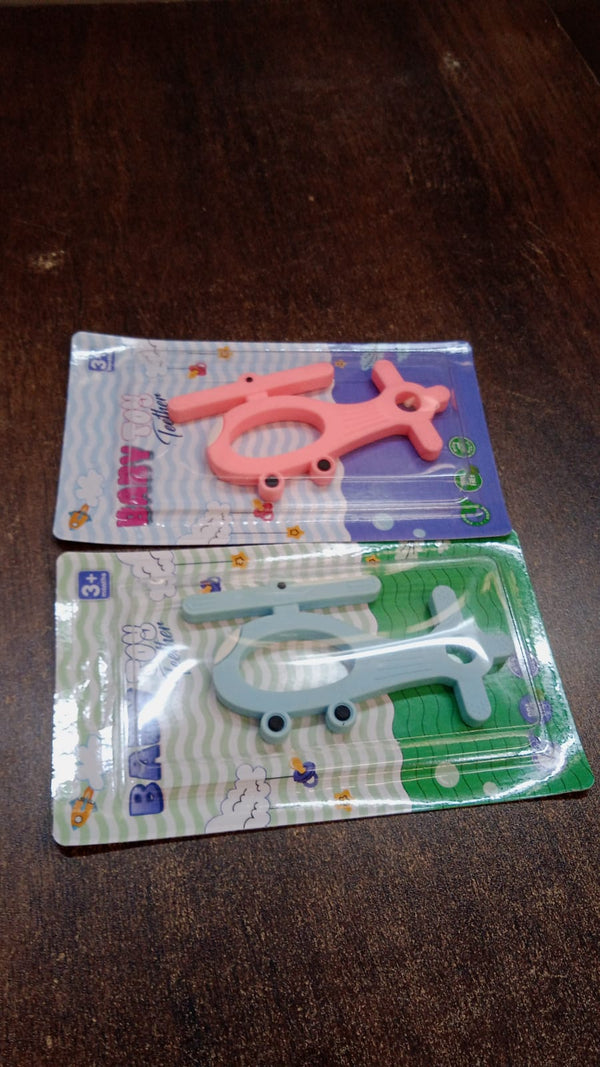 Silicone Helicopter Shape Teether for Baby (1 Pc / Mix Color) - Image 2