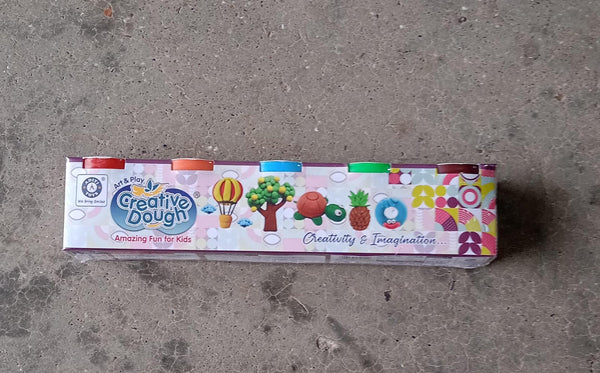 Non-Toxic Creative 50 Dough Clay 5 Different Colors (Pack of 5 Pcs) - Image 2