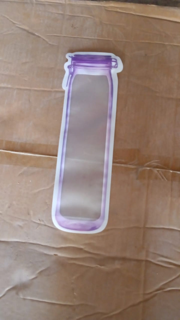 Food Storage Bag Bottles Shape Ziplock Bags Reusable (1 Pc / 500 ML) - Image 2
