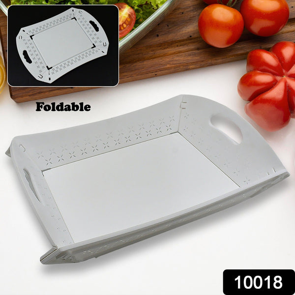 Foldable Serving Tray Plastic Serving Tray With Handle Serving Tray For Food, Kitchen, Outdoors, Restaurants (1 Pc) - Image 7